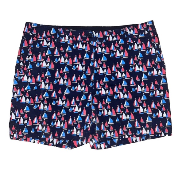 Talbots Sailboat Print Weekend Shorts Sz 12 Petite - Picture 1 of 5